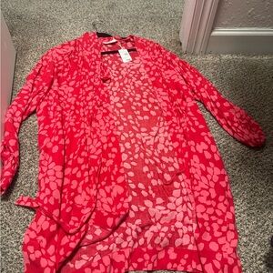 Primark Vibrant Red and Pink Robe
